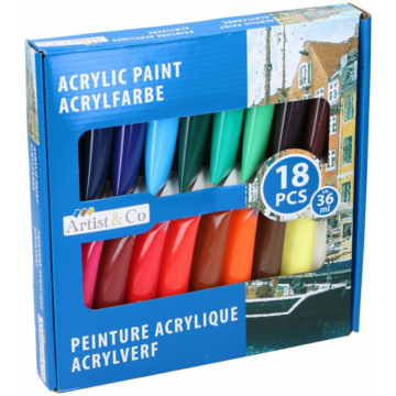 Artico akril festék készlet 18 szín x 36ml