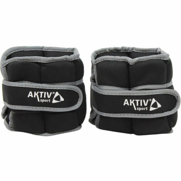 Csukló- és bokasúly Aktivsport 2x2 kg fekete-szürke, állítható
