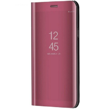 Huawei Mate 30 Lite, Oldalra nyíló tok, hívás mutatóval, Smart View Cover, vörösarany (utángyártott)