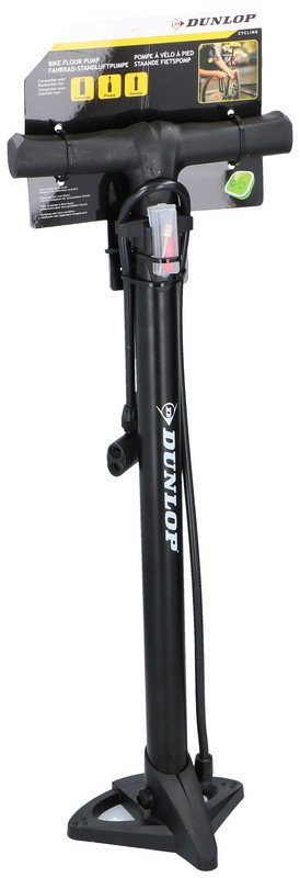 Dunlop álló kerékpár pumpa, 67,5 cm, max 12 bar, Presta- Dunlop és Schrader